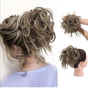 Ash brown synthetic bun